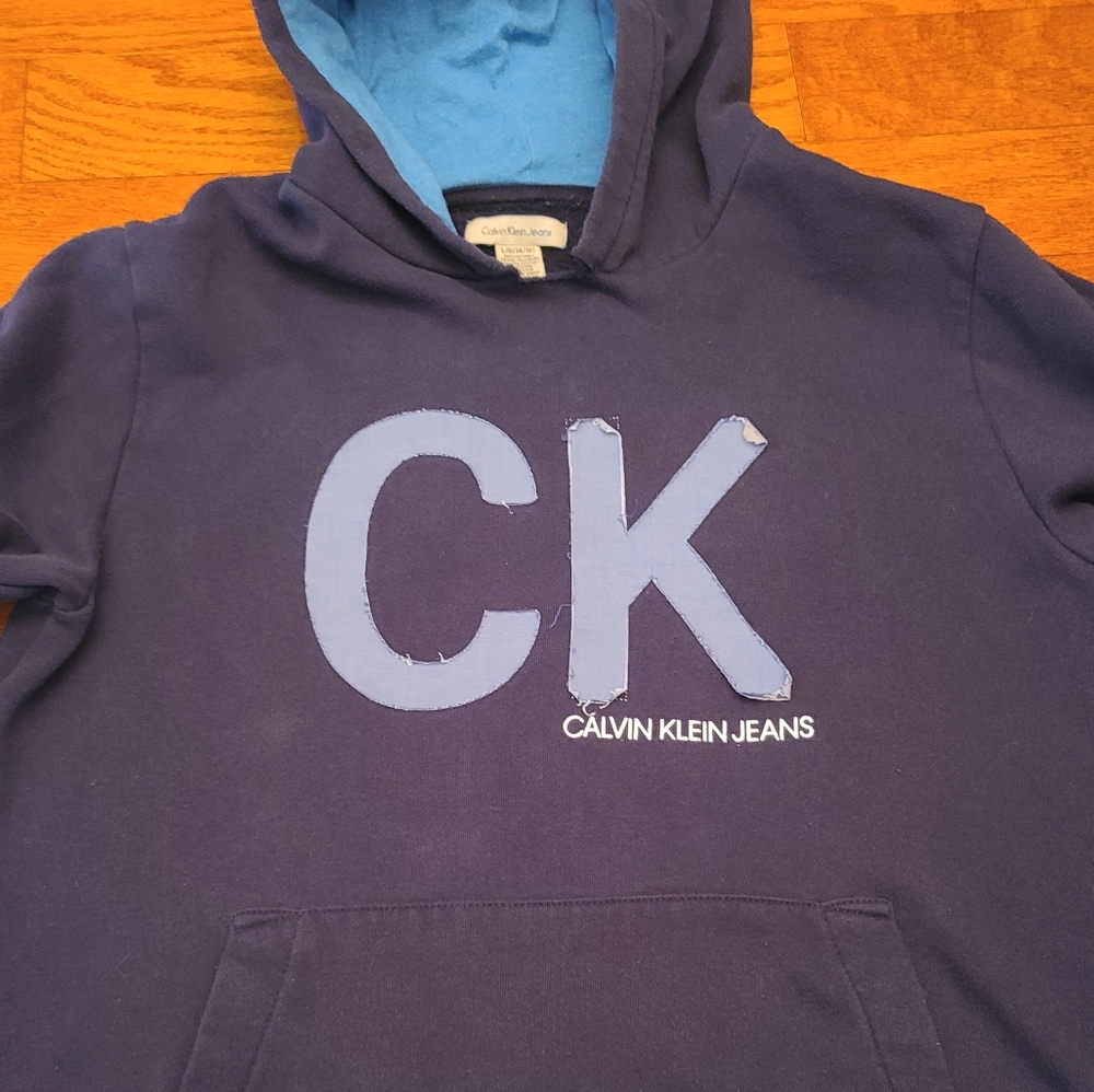 Boys Calvin Klein Hooded Sweatshirt Size L (14/16)